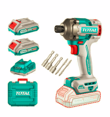 Atornillador de Impacto 285Nm + Baterías + Car 20V