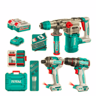 Kit Taladro 96Nm + Atornillador 285nm y Rotomartillo Inalámbrico