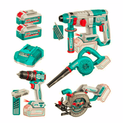 Kit 20 Taladro 66nm + Rotomartillo SDS Plus + Sierra + Soplador 20V