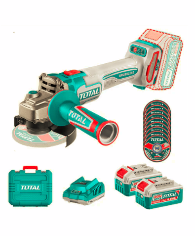 Esmeril Angular Brushless 20V 1000w + Batería y Cargador