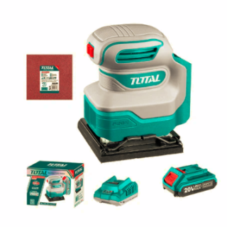 Combo Lijadora Inalámbrica 20V + Batería + Cargador + Lijas