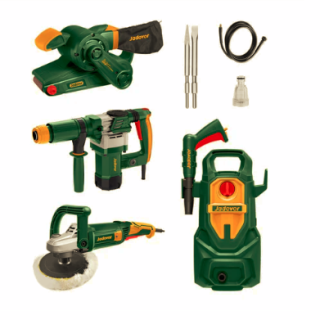 Kit Lijadora + Cincelador + Hidrolavadora + Pulidora JADEVER