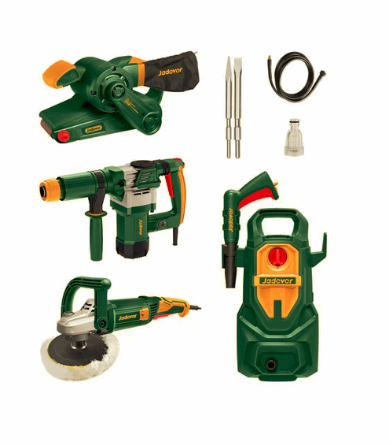 Kit Lijadora + Cincelador + Hidrolavadora + Pulidora JADEVER